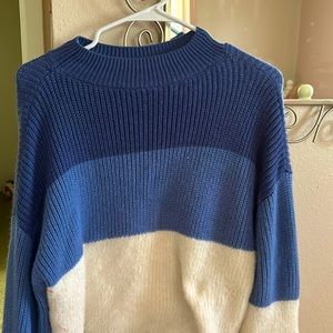 Blue and white Knitwear, sweatshirt